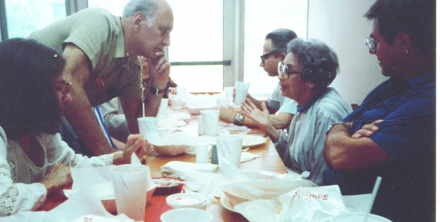 Anne Anastasi at Fordham University in 1988, describing the history of psychometrics to visiting academics from the Soviet Union.